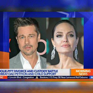 Angelina Jolie and her kids on KTLA 5 News
