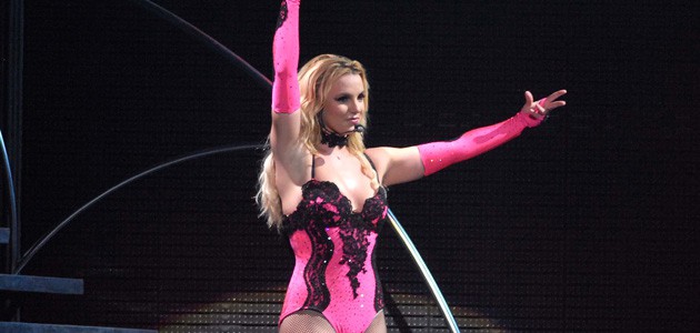 Britney Spears performing in concert in 2011 in Brazil