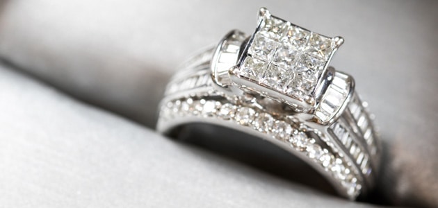 A beautiful large diamond engagement ring, considered a conditional gift