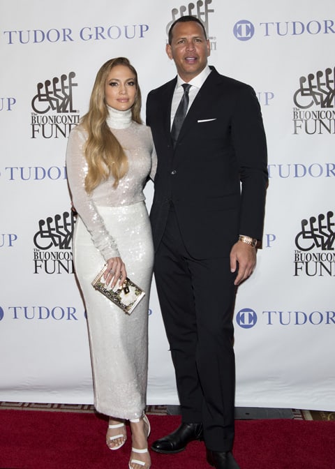 JLo and Arod at a red carpet event