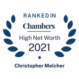 Celebrity divorce lawyer Christopher C. Melcher named Top Family Law Attorney by Chambers and Partners High Net Worth in 2021