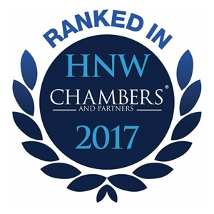 Logo of Chambers and Partners Named Walzer Melcher a top family law firm in 2017 High Net Worth Guide