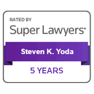 Steven K. Yoda Named Top Family Law Attorney By Super Lawyers 2021 for over 5 years