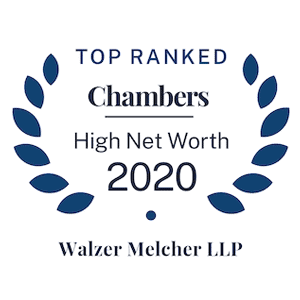 Logo of Walzer Melcher Named Best Family Law Firm in 2020 Band 1 by Chambers & Partners independent research company
