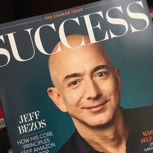 Jeff Bezos on the cover of Success Magazine