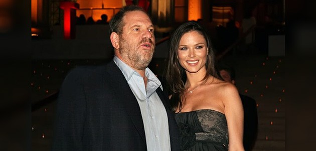 Producer Harvey Weinstein and then girlfriend, fashion designer, Georgina Chapman, at the Vanity Fair party for the 5th Annual Tribeca Film Festival in lower Manhattan on April 26, 2006