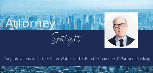 Attorney Spotlight Graphic showing Peter M Walzer Best Family Law Attorney