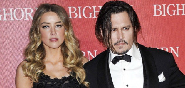 Amber Heard & Johnny Depp at the 27th Annual Palm Springs International Film Festival Awards Gala held at the Palm Springs Convention Center in Palm Springs, USA on January 2, 2016.