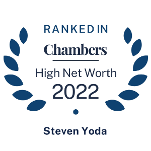 Celebrity Lawyer Steven K. Yoda named Top Family Law Attorney by Chambers and Partners High Net Worth in 2022 Band 2.
