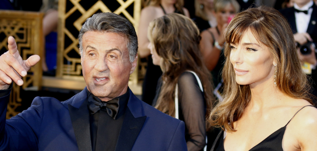 Sylvester Stallone and Jennifer Flavin at the 88th Academy Awards