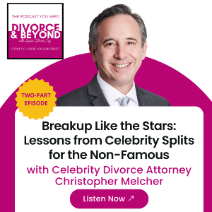 Celebrity Divorce Lawyer Christopher C. Melcher for Divorce and Beyond Podcast