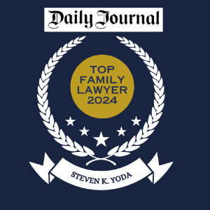 Graphic of Daily Journal Top Family Lawyer 2024 Award Given to Steven K. Yoda