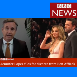 Celebrity divorce lawyer Christopher C. Melcher explains Jennifer Lopez & Ben Affleck's Celebrity Divorce on BBC News