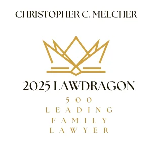 Award Logo of Christopher C. Melcher who is Named a Leading High Net Worth Family Lawyer 2025 by Lawdragon