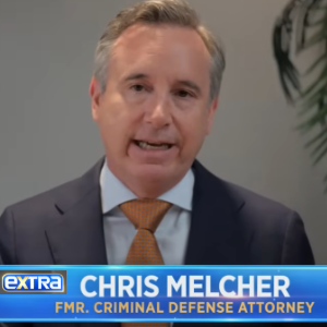 Celebrity lawyer and legal analyst Chris Melcher analyzing murder charges and 911 evidence against American Idol alum Caleb Flynn on Extra TV.